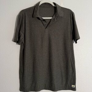 Vuori Strato Tech Polo Shirt in Balsam Heather men’s sz S